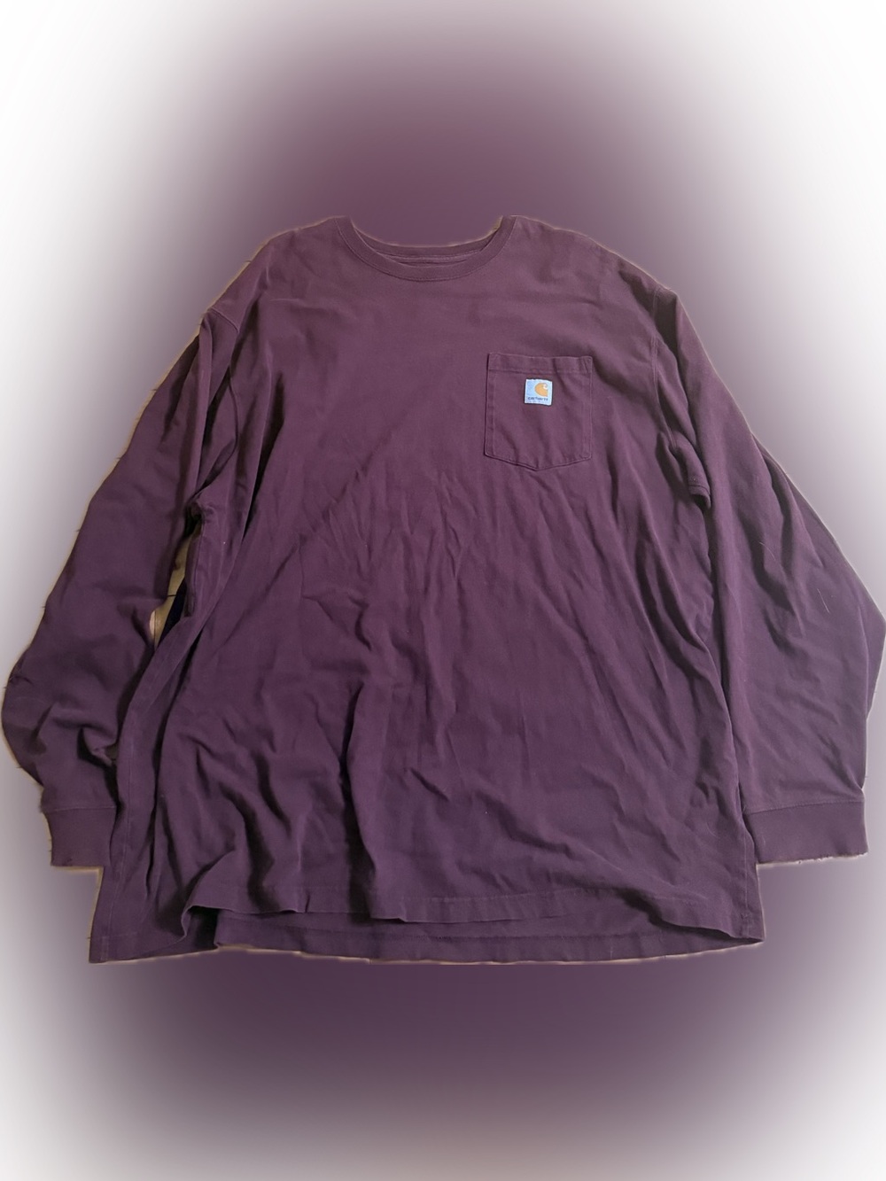 Carhartt Long-Sleeve Pocket Tee in Plum